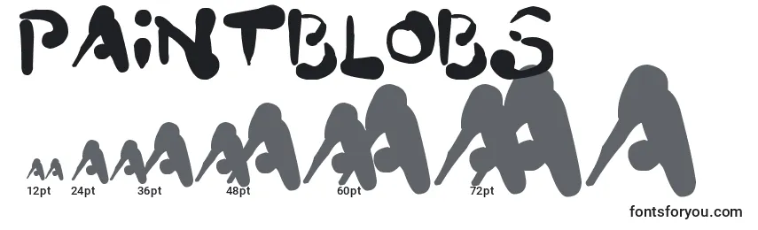 Размеры шрифта PaintBlobs
