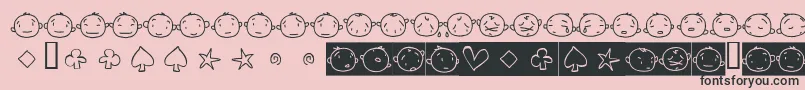 フォント20faces – ピンクの背景に黒い文字