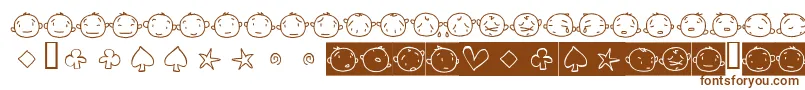 Czcionka 20faces – brązowe czcionki na białym tle