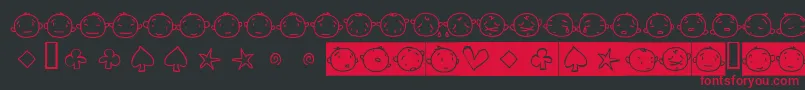 20faces Font – Red Fonts on Black Background