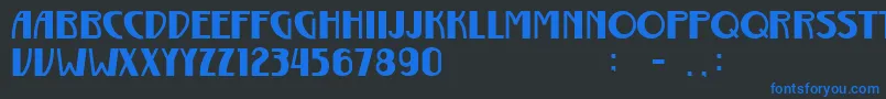 Gurindam Font – Blue Fonts on Black Background