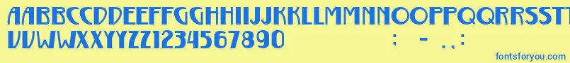 Gurindam Font – Blue Fonts on Yellow Background