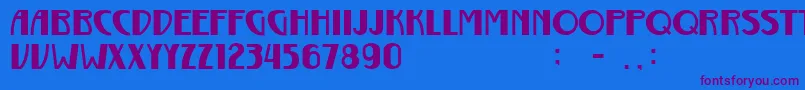 Gurindam Font – Purple Fonts on Blue Background