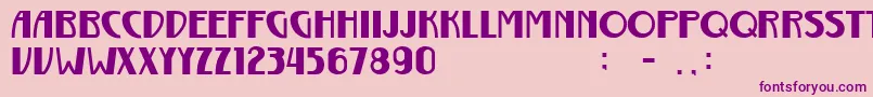 Gurindam-fontti – violetit fontit vaaleanpunaisella taustalla