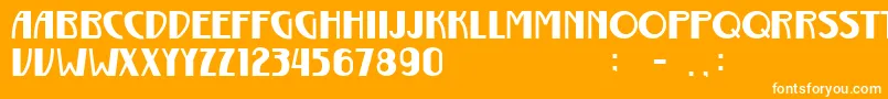 Gurindam Font – White Fonts on Orange Background