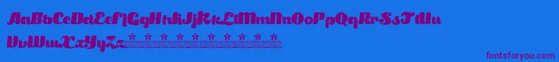 SatisfactionPersonalUse Font – Purple Fonts on Blue Background