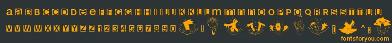 Helloweenia Font – Orange Fonts on Black Background
