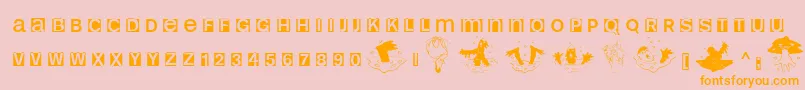 Helloweenia Font – Orange Fonts on Pink Background