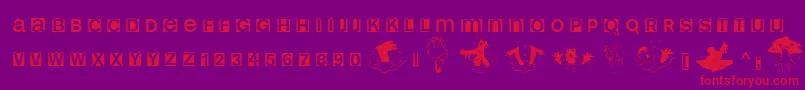 Helloweenia Font – Red Fonts on Purple Background