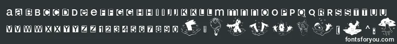 Шрифт Helloweenia – белые шрифты на чёрном фоне