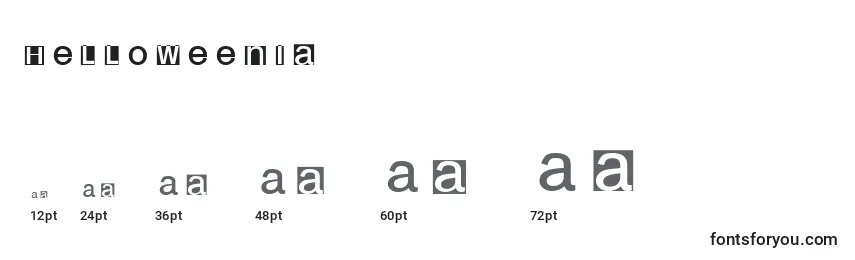 Helloweenia Font Sizes