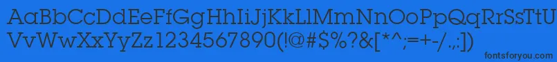 SquareserifRegular Font – Black Fonts on Blue Background