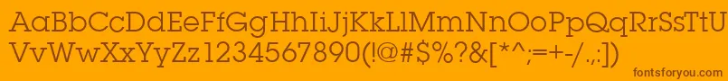 SquareserifRegular Font – Brown Fonts on Orange Background