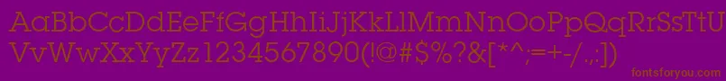 SquareserifRegular Font – Brown Fonts on Purple Background