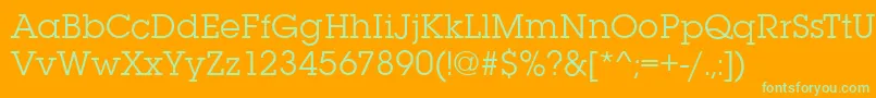 SquareserifRegular Font – Green Fonts on Orange Background