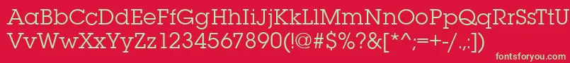 SquareserifRegular Font – Green Fonts on Red Background