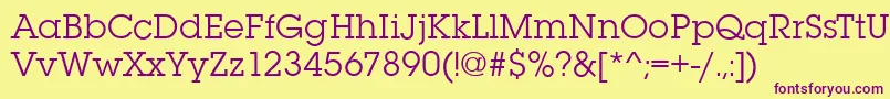 SquareserifRegular Font – Purple Fonts on Yellow Background