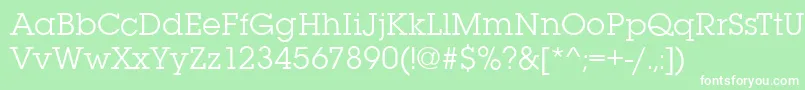 SquareserifRegular Font – White Fonts on Green Background