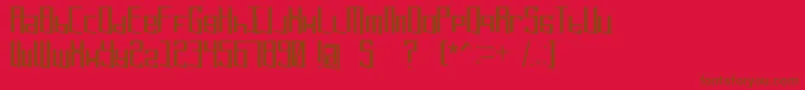 Czcionka Extref – brązowe czcionki na czerwonym tle
