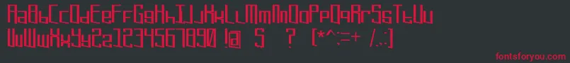 Extref Font – Red Fonts on Black Background