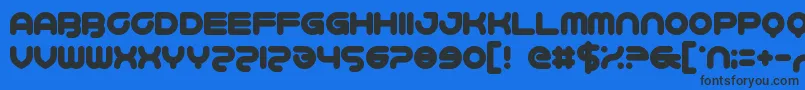Schweiz Font – Black Fonts on Blue Background