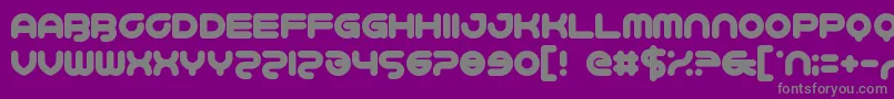 Schweiz-fontti – harmaat kirjasimet violetilla taustalla
