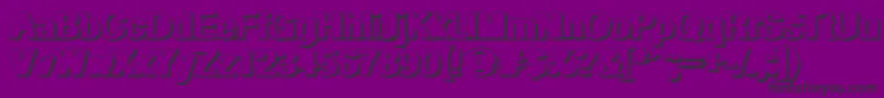 GeometricPwShadow-Schriftart – Schwarze Schriften auf violettem Hintergrund