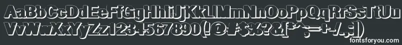 GeometricPwShadow Font – White Fonts on Black Background