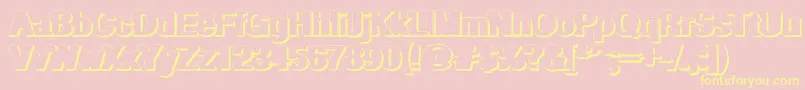 More about GeometricPwShadow Font GeometricPwShadow Font – Yellow Fonts on Pink Background