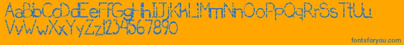 SerialKiller Font – Blue Fonts on Orange Background