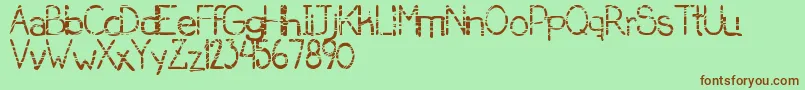 SerialKiller Font – Brown Fonts on Green Background
