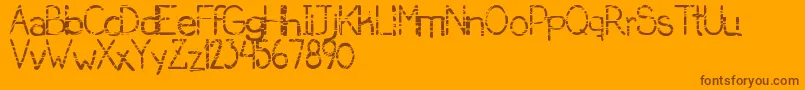 SerialKiller Font – Brown Fonts on Orange Background