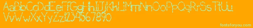 SerialKiller Font – Green Fonts on Orange Background