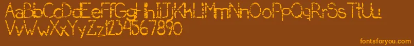 SerialKiller Font – Orange Fonts on Brown Background