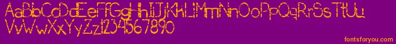 SerialKiller Font – Orange Fonts on Purple Background