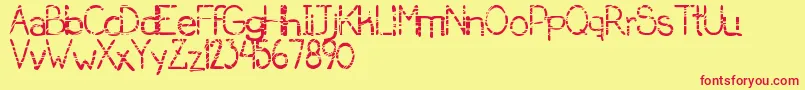 SerialKiller Font – Red Fonts on Yellow Background