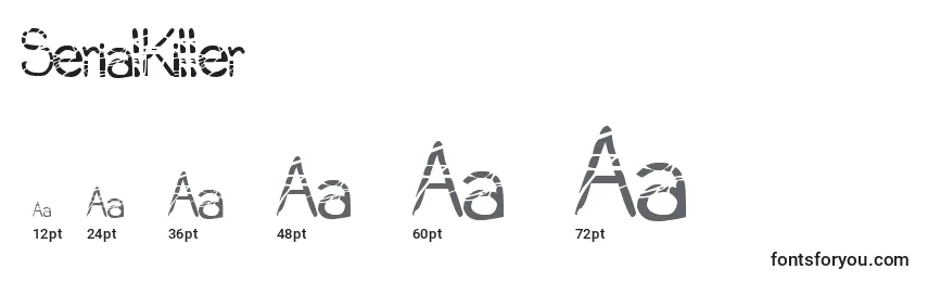 Größen der Schriftart SerialKiller