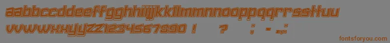 Failed3DFilledItalic Font – Brown Fonts on Gray Background