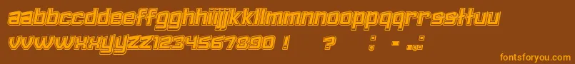 Failed3DFilledItalic Font – Orange Fonts on Brown Background