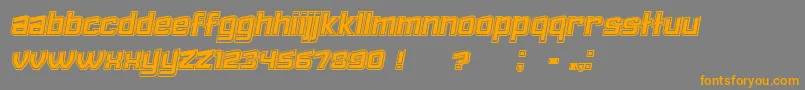 Failed3DFilledItalic-Schriftart – Orangefarbene Schriften auf grauem Hintergrund