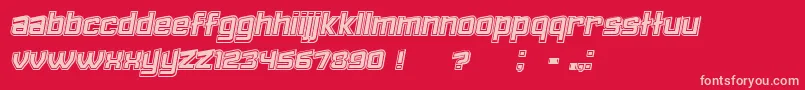 Failed3DFilledItalic Font – Pink Fonts on Red Background