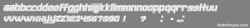 フォントFailed3DFilledItalic – 灰色の背景に白い文字
