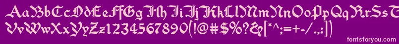 Washingtontext Font – Pink Fonts on Purple Background