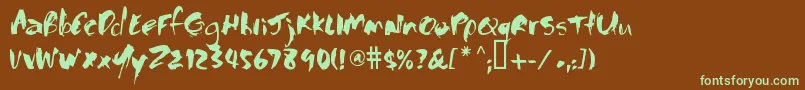 VniThufapfanNormal Font – Green Fonts on Brown Background