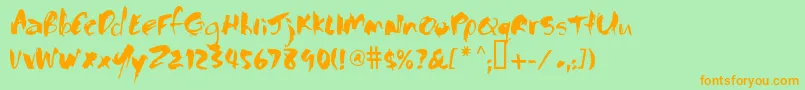 VniThufapfanNormal Font – Orange Fonts on Green Background