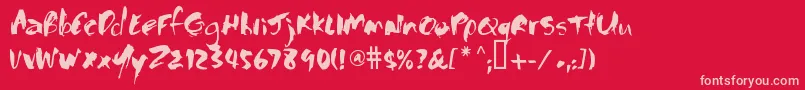 VniThufapfanNormal Font – Pink Fonts on Red Background