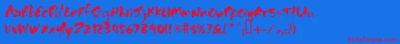 VniThufapfanNormal Font – Red Fonts on Blue Background