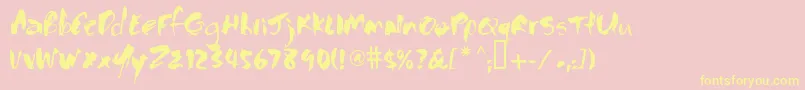 VniThufapfanNormal Font – Yellow Fonts on Pink Background