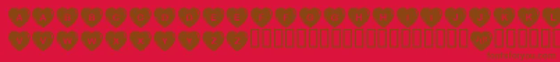 Jlrsh Font – Brown Fonts on Red Background