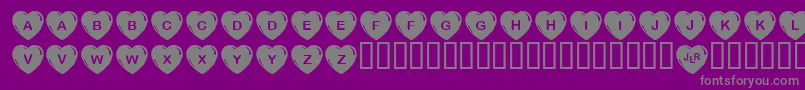 Jlrsh-Schriftart – Graue Schriften auf violettem Hintergrund